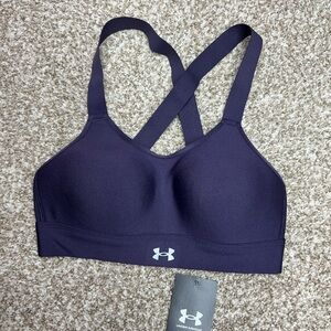 Under Armour Deep Plum Crossback Sports Bra